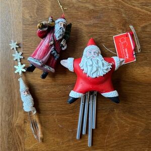 Vintage Santa Claus Holiday Ornament Set